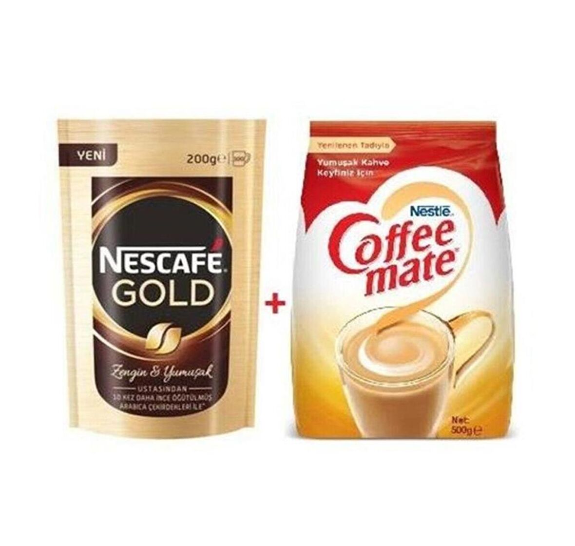 Nescafe Gold 100 gr Hazır Kahve + Nestle Coffee Mate 400 gr Süt Tozu