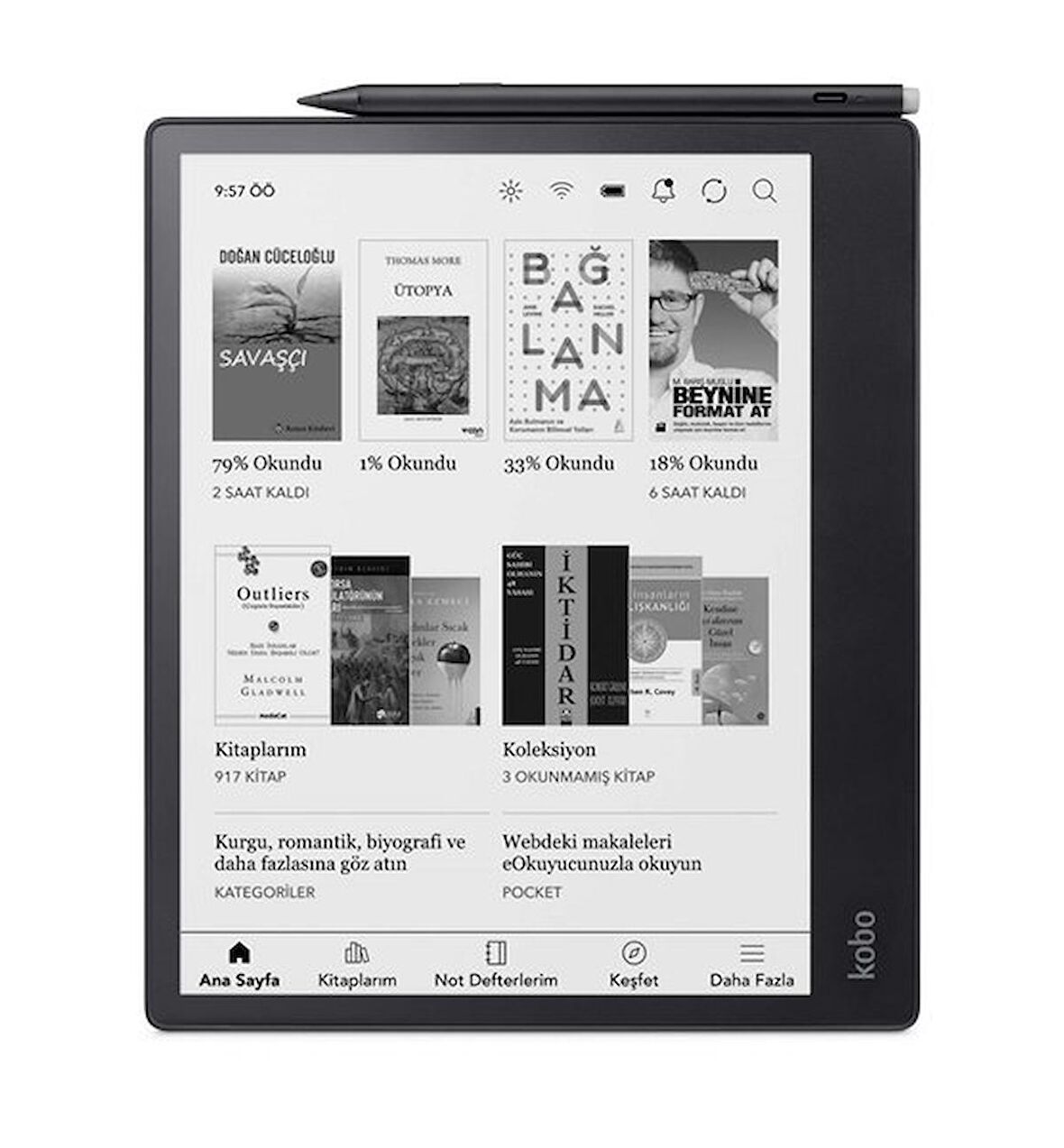 Kobo Elipsa 2E E-Kitap Okuyucu 10.3'' 32GB (KB-N605-KU-BK-K-BU)