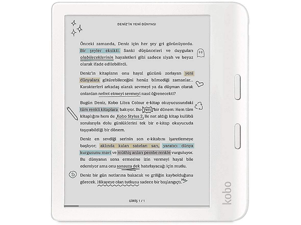 KOBO Libra Colour E-Kitap Okuyucu Beyaz