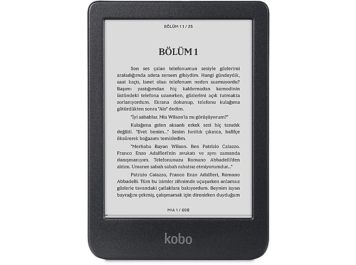 KOBO Clara Siyah Beyaz Ekran E-Kitap Okuyucu