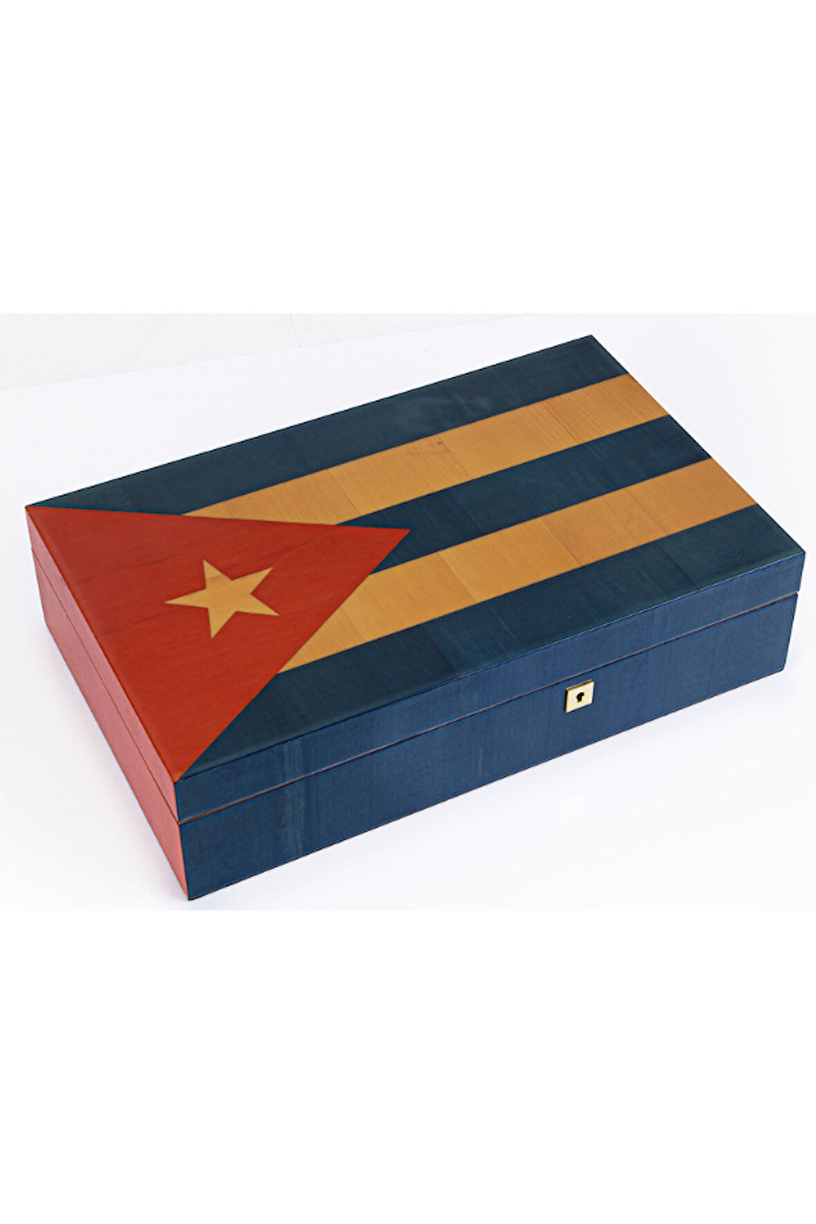 PremiumQuality Cuban Flag Sedir Humidor Puro Kutusu