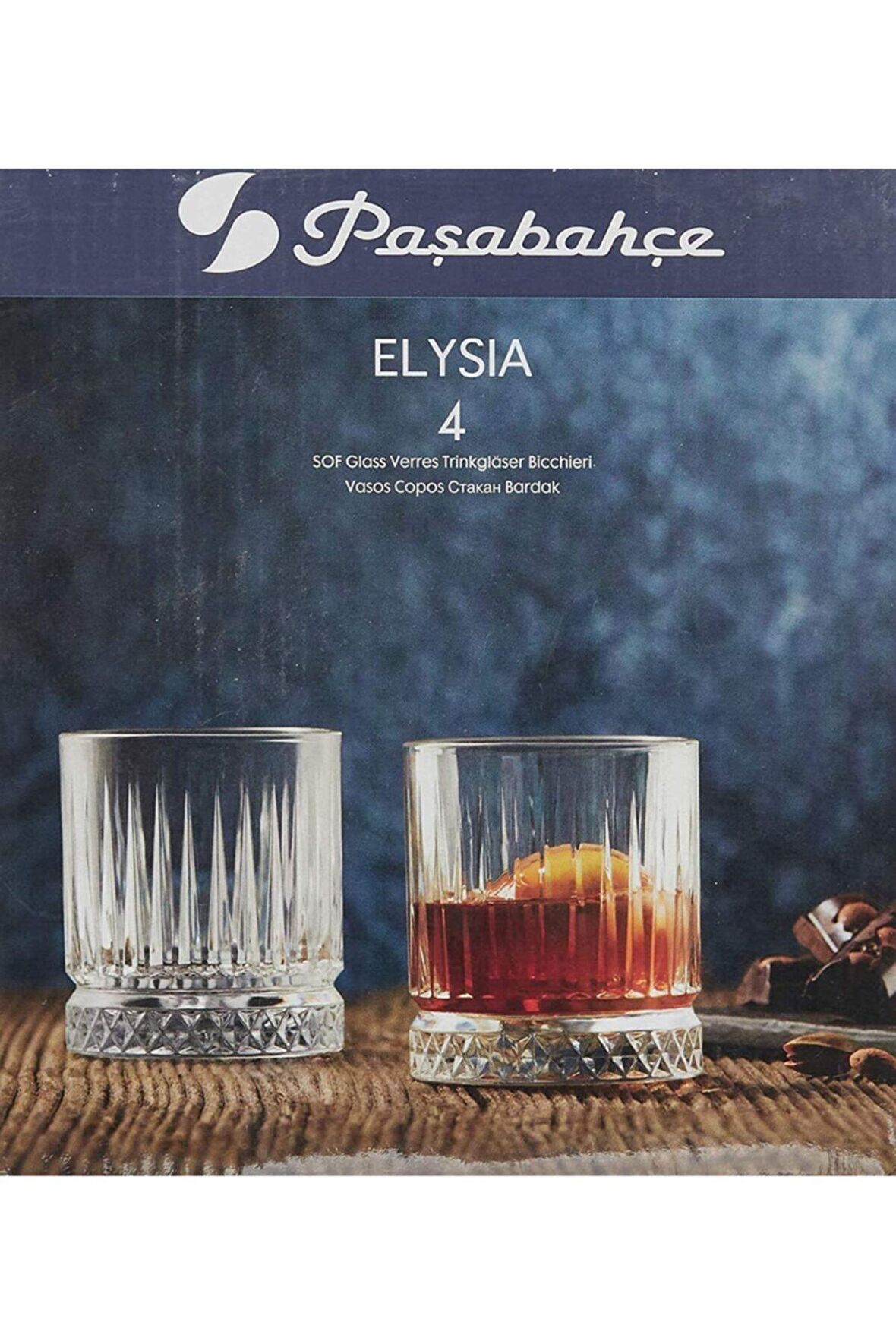 Elysia 4'lü Viski Bardağı 210cc 520014