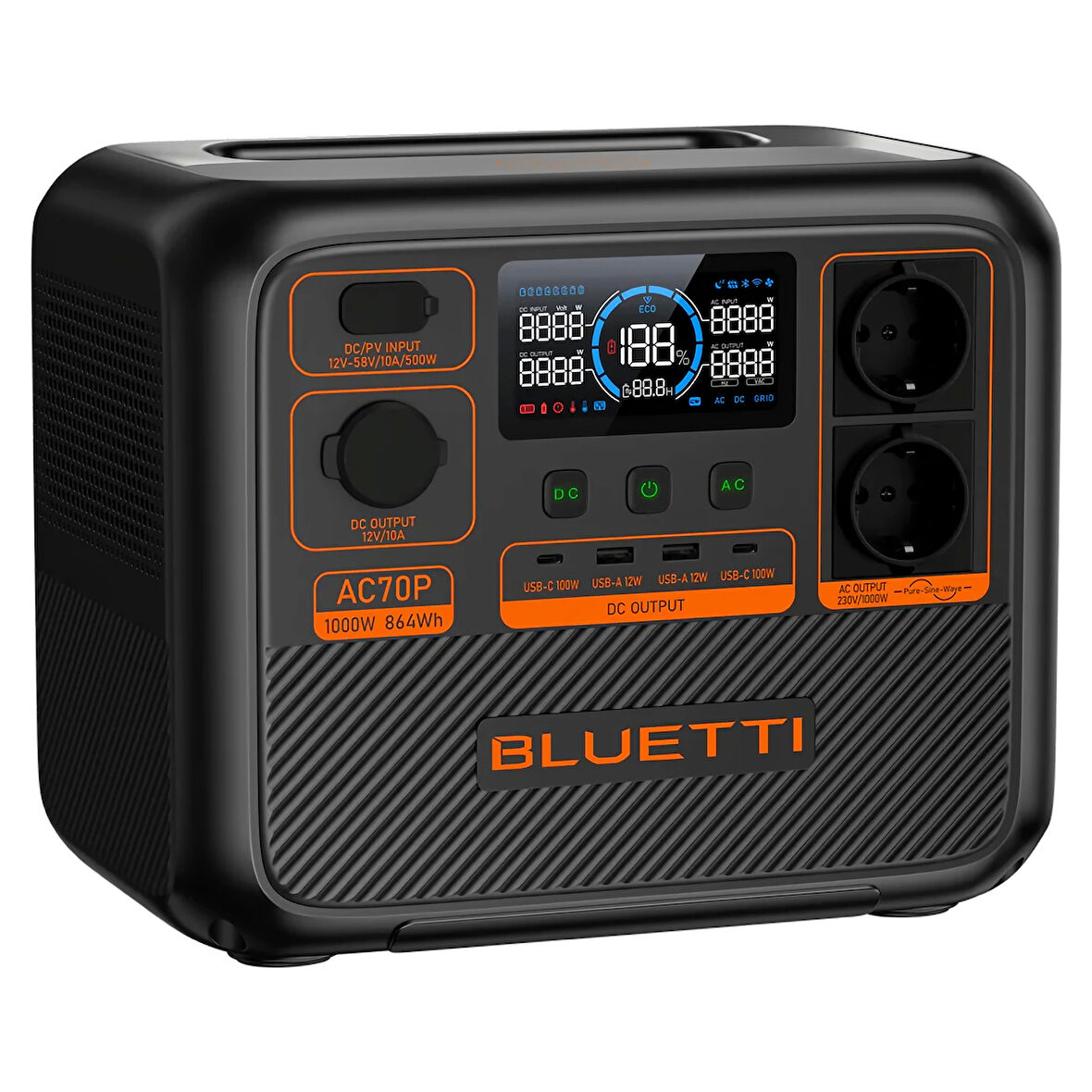 Bluetti AC70P UPS 864Wh Kapasiteli Taşınabilir Güç Kaynağı (Bluetti Türkiye Garantili)