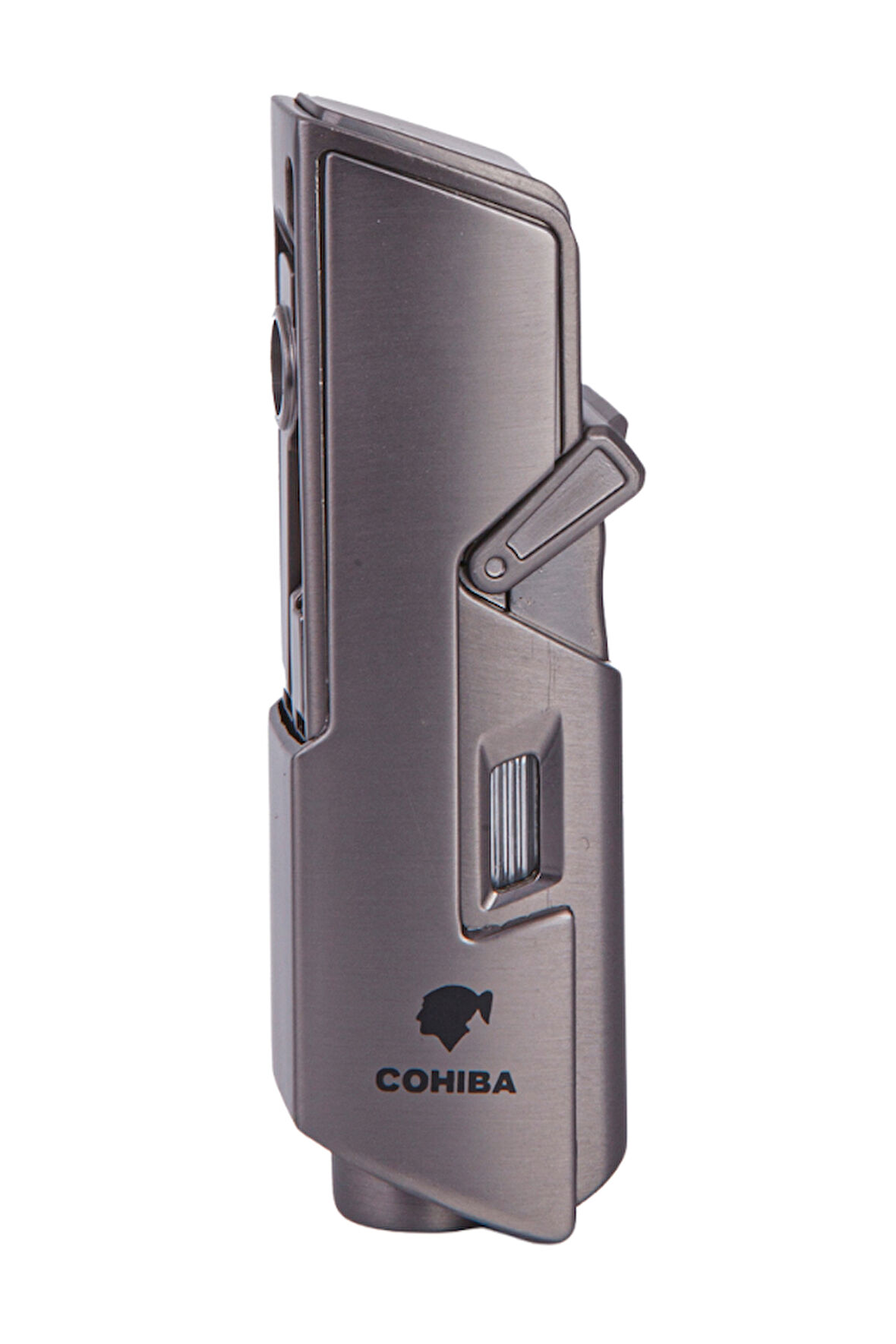 Cohiba Tek Torch Pürmüz Gunmetal Dahili Delici & İğne Metal Puro Çakmağı