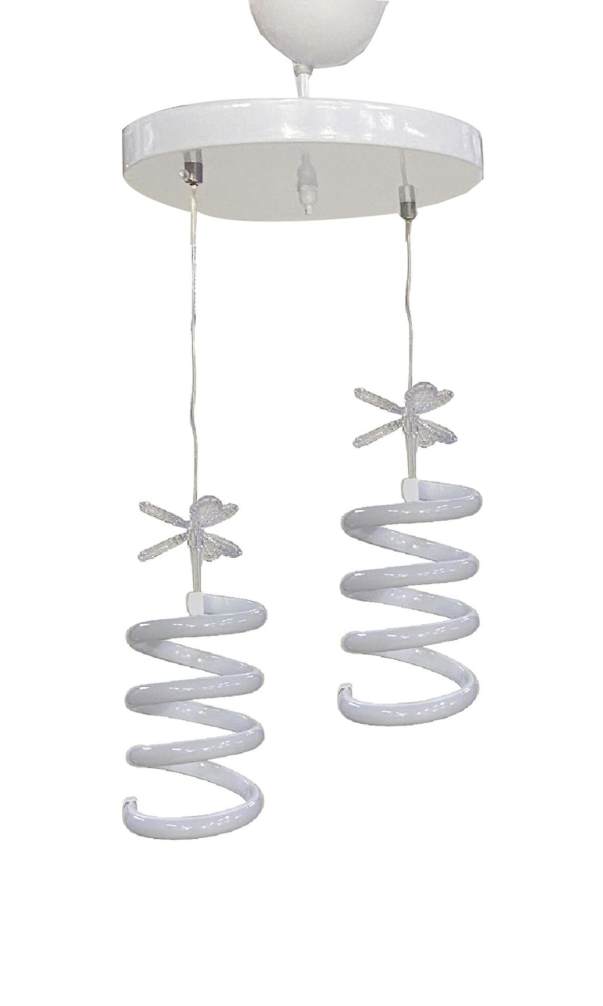 Rüzgar Led Avize 2Li Sarkıt Model Avize Beyaz