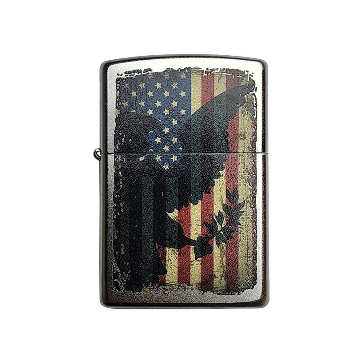 Zippo Çakmak American Flag Eagle Design