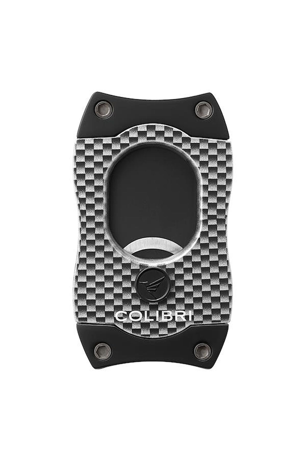 Colibri S-Cut Karbonfiber Beyaz - Gümüş Puro Makası Kesici