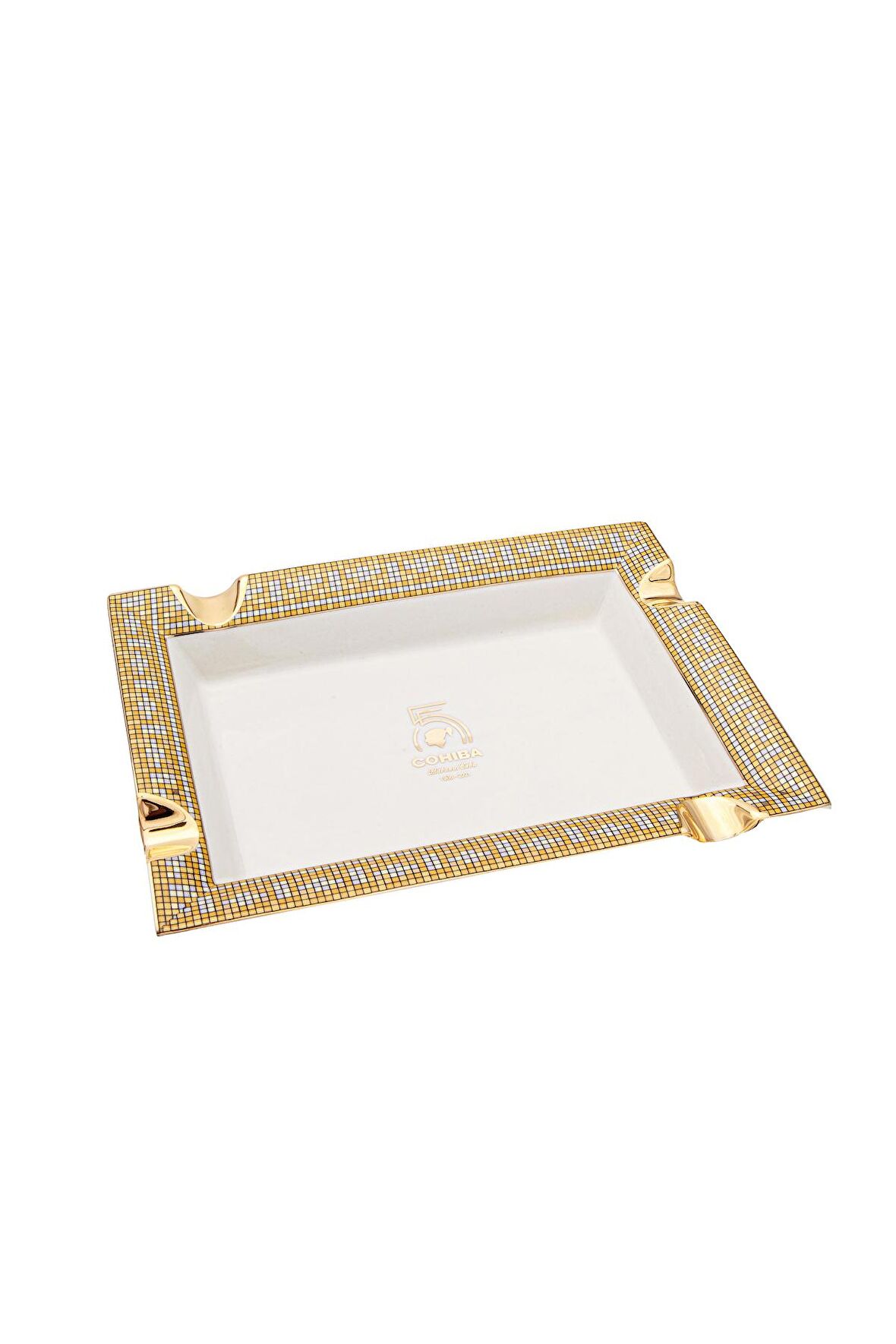 Cohiba 55. Yıl Beyaz Desenli Dörtlü Porselen Puro Küllüğü