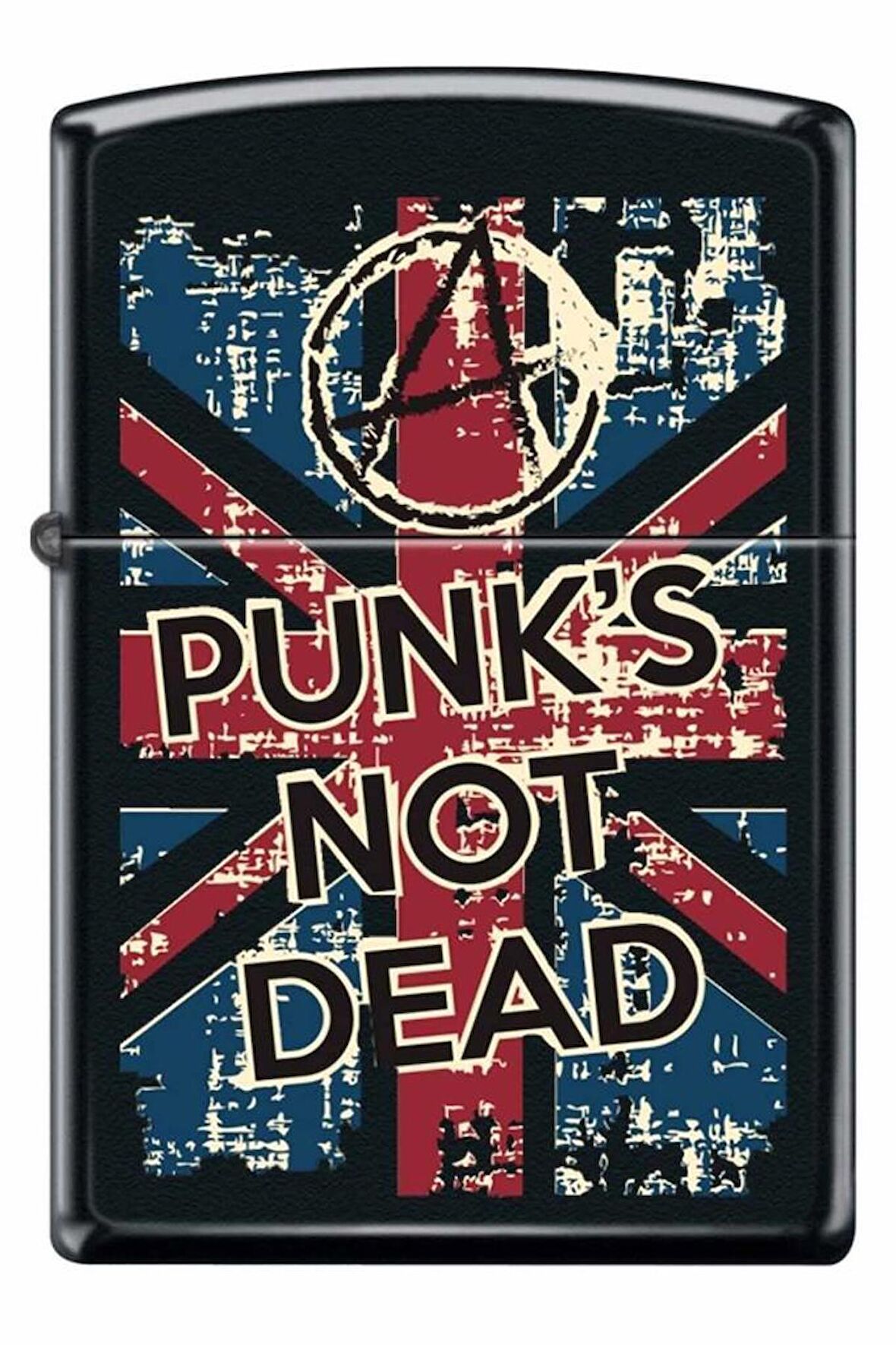 Zippo Çakmak Punks Not Dead Poster Black Matte