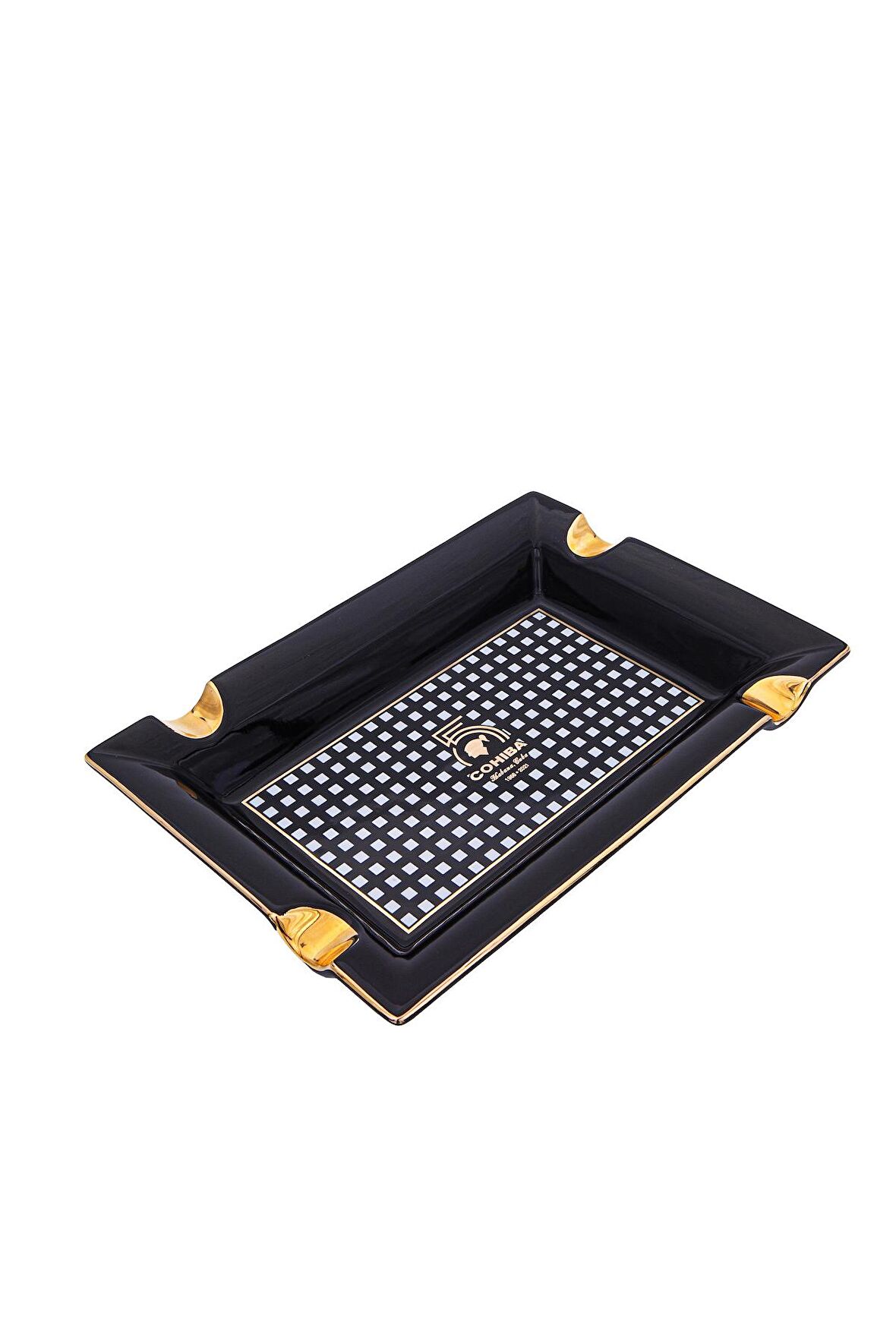 Cohiba 55. Yıl Siyah Desenli Dörtlü Porselen Puro Küllüğü