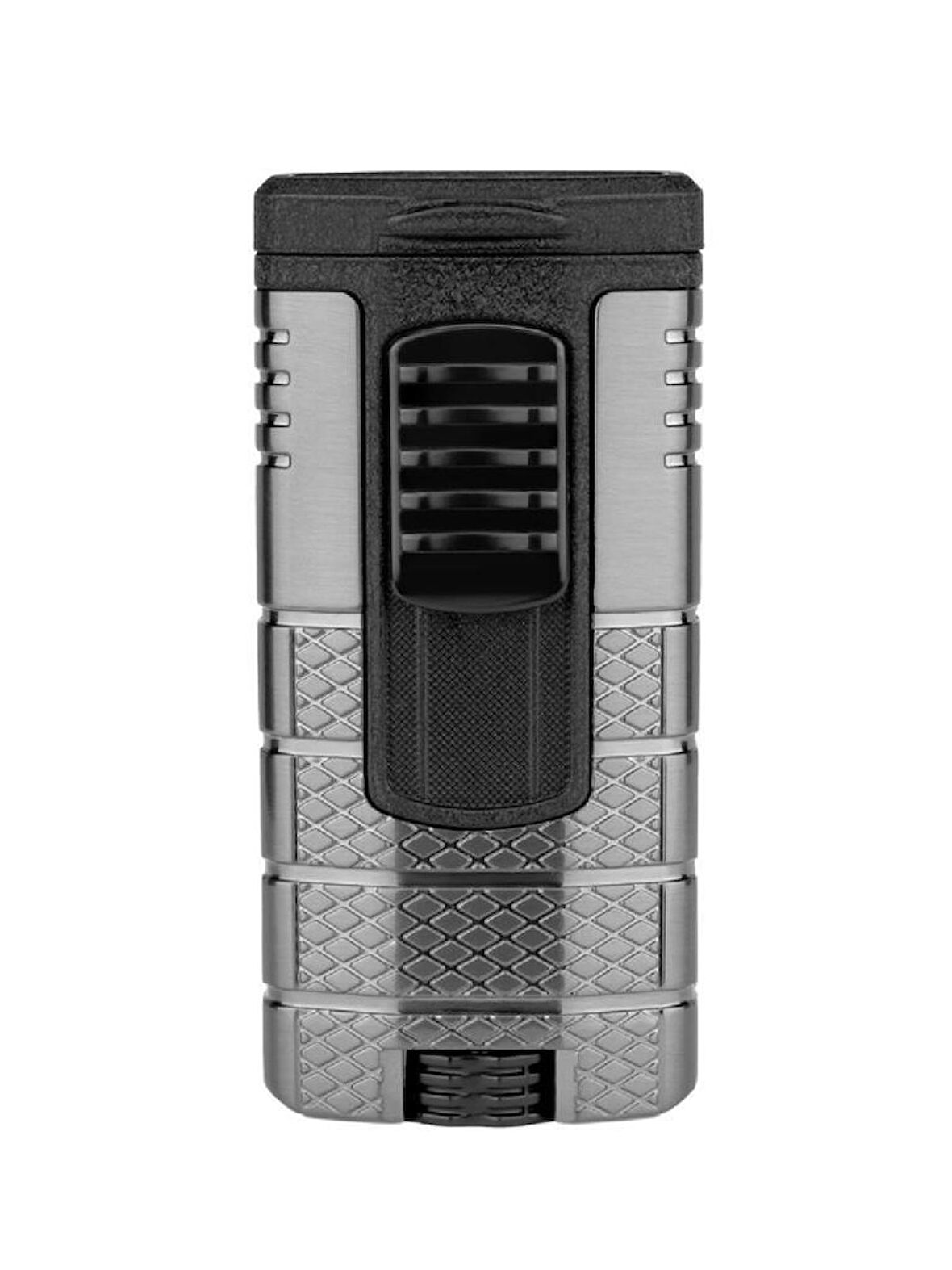 Xikar Tactical Triple Lighter Gunmetal Siyah Puro Çakmağı