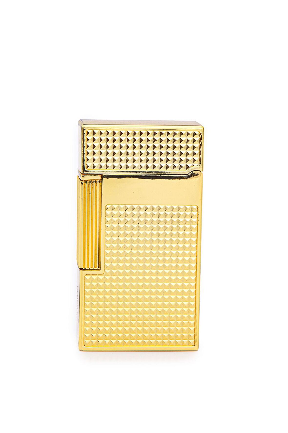 Parmida Gold İşlemeli Perde Alev Metal Puro Çakmağı