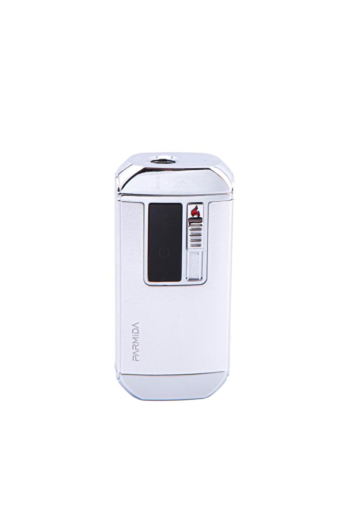 Parmida Gümüş Multifonksiyonel Çakmak (Tek Torch Puro Çakmağı, Elektrikli Çakmak, Powerbank, El Feneri)