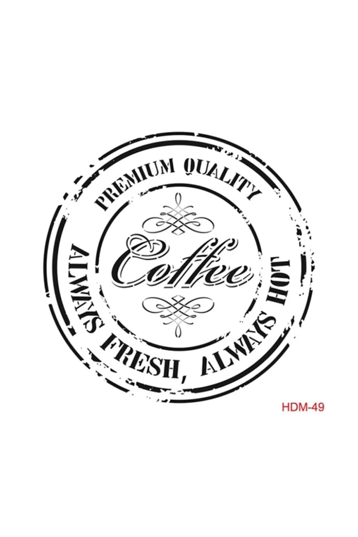 Coffee Stencil (şablon) 25x25 Cm