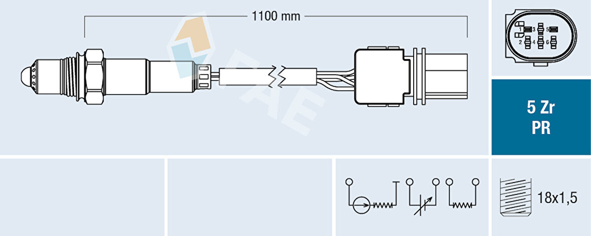 LAMBDA SENSÖRÜ C133:C1532.0FSI BLR-BLY 06F906262AFAE