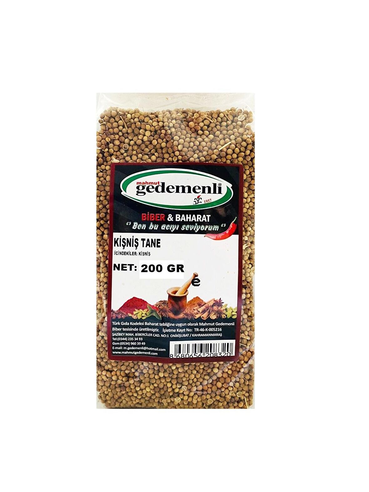 Kişniş Tane 200 Gr