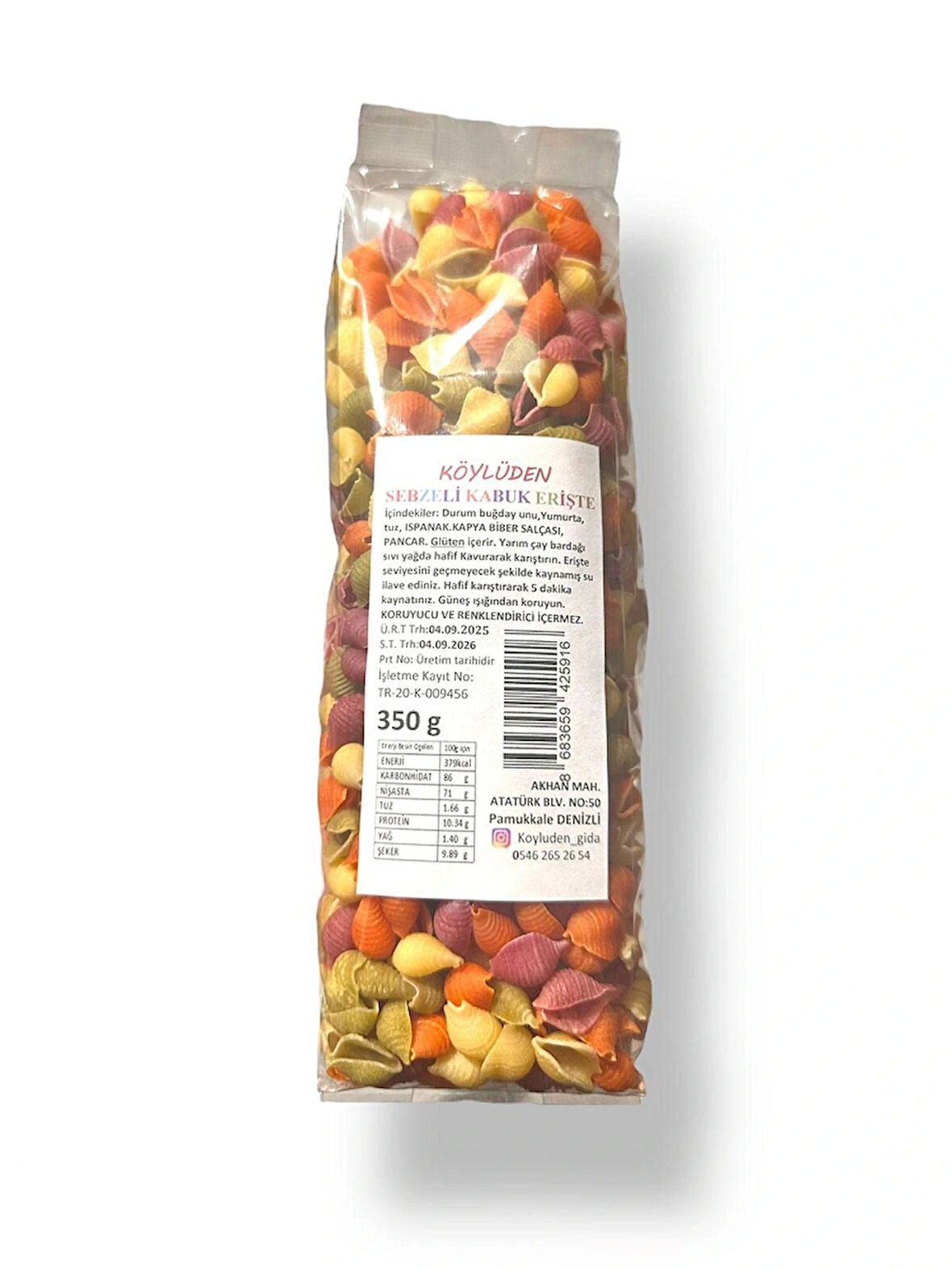 Kabuk Erişte (Sebzeli) 350 gr.