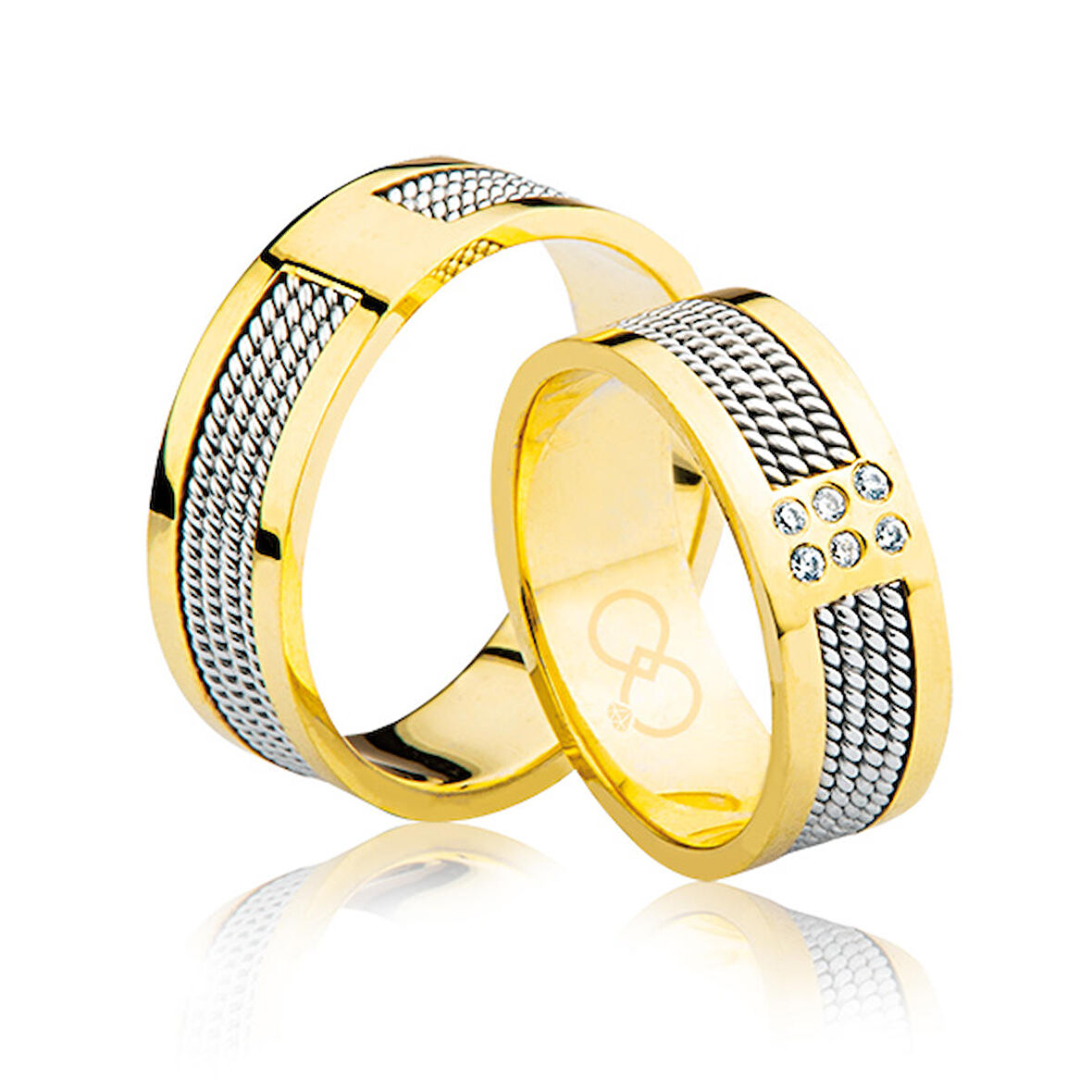 Dört Şeritli Altın Alyans 0701-3