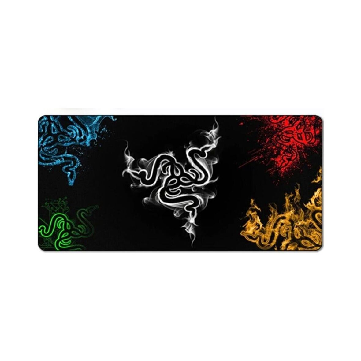 Azemax 70x30cm Razer 5Renk Desenli Oyuncu Mousepad Kaydırmaz Taban 