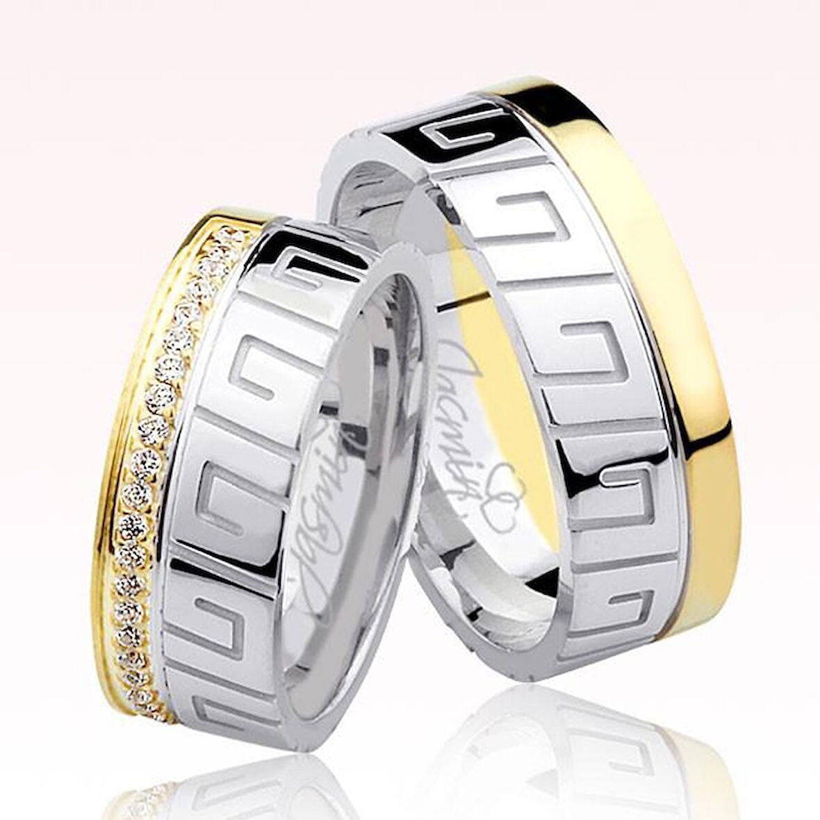 Sarı Kenarlı Altın Alyans 0705-2