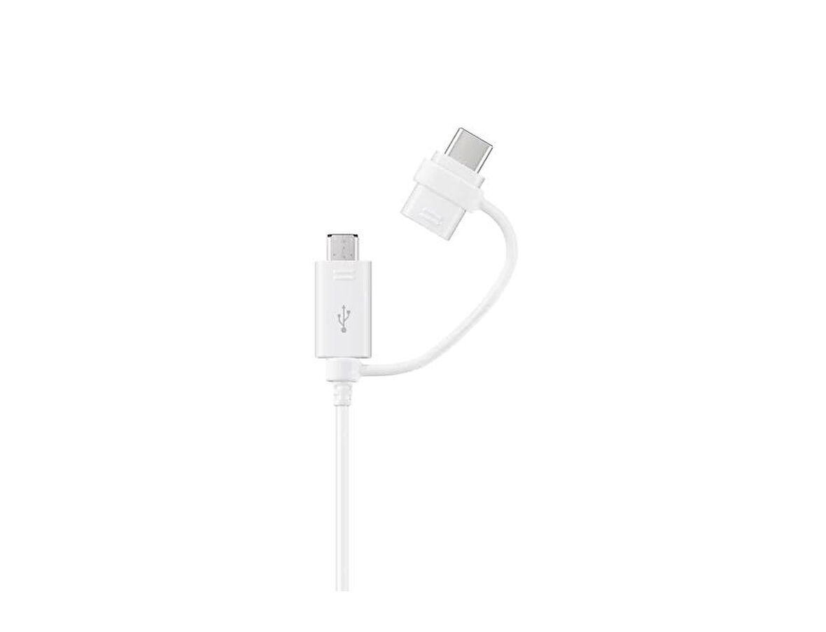 Samsung Galaxy Note 10 + Micro ve Type-C Çift Çıkış Portlu Data ve Hızlı Şarj Kablosu 1.5m (Samsung Türkiye Garantili)