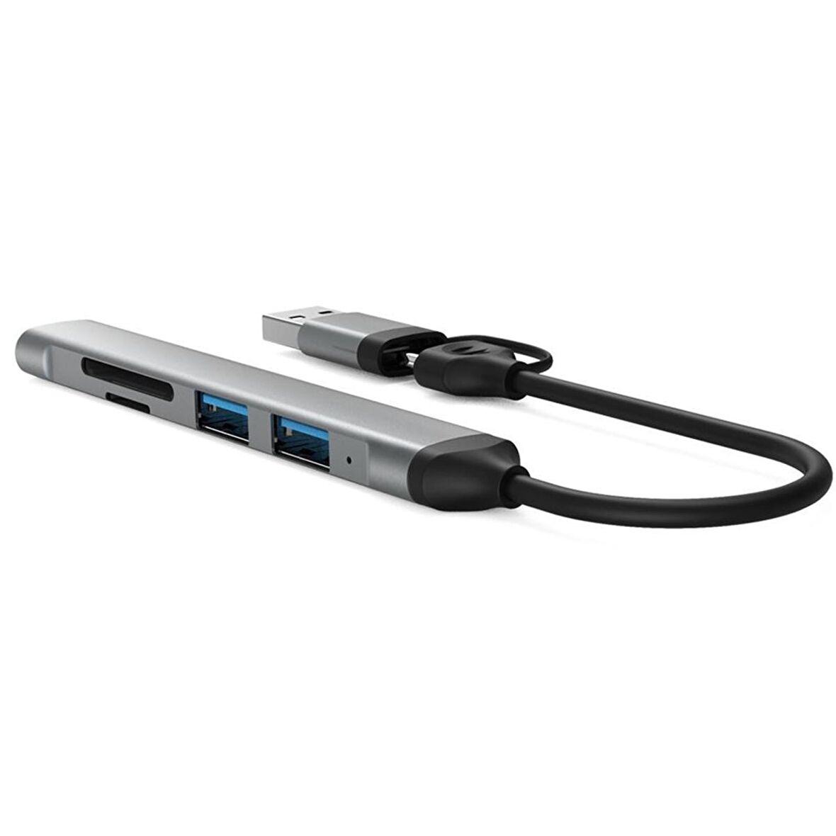 Winex 5in1 UsbA ve Type-C To UsbA 3.01, TF, SD Çoklayıcı Hub Adaptör