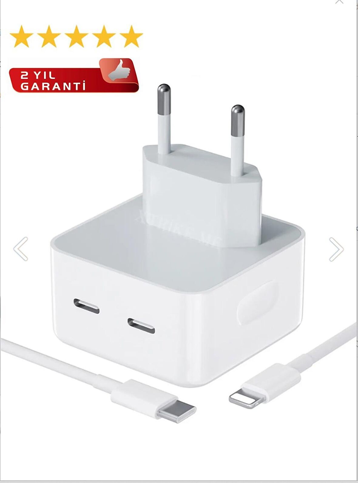 Ateştech USB 35 Watt Hızlı Şarj Aleti Beyaz