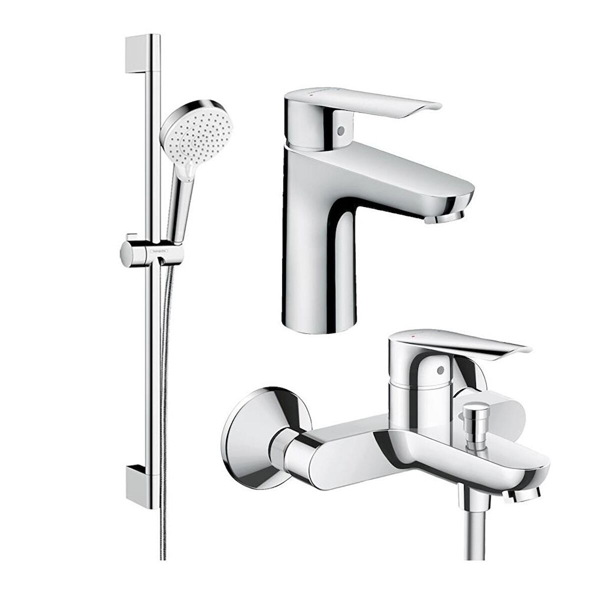 HansGrohe Logis E Krom Banyo Seti 3 Parça