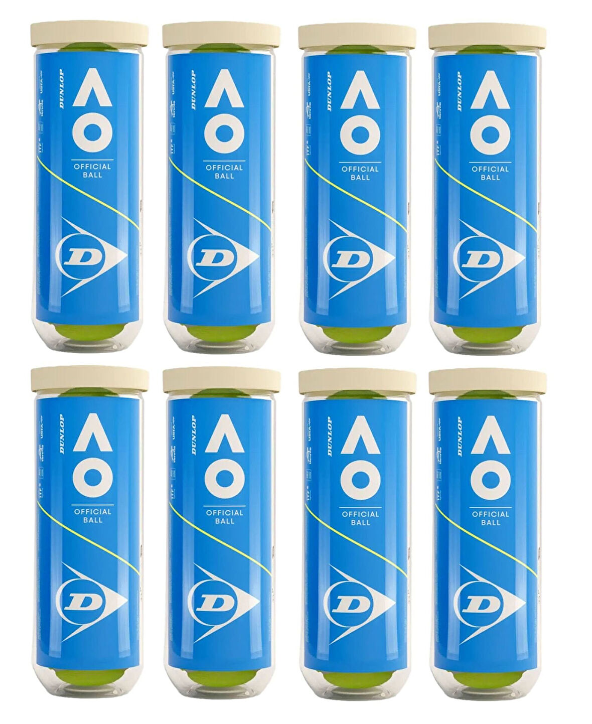 Dunlop Australian Open 3'lü 8 Kutu Tenis Topu