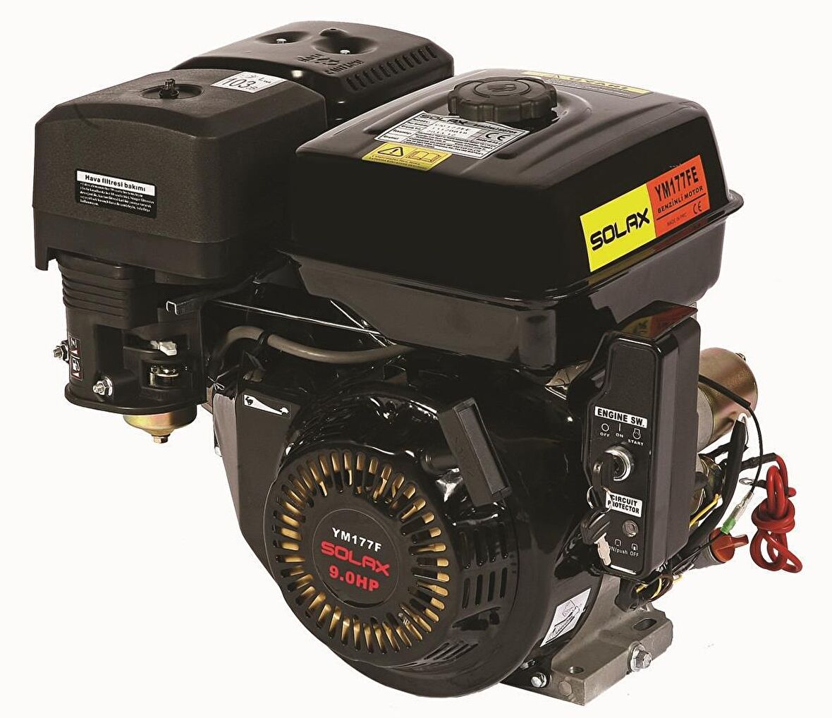 Solax YM177FE Marşlı Benzinli Motor Kamalı Krank 25 mm