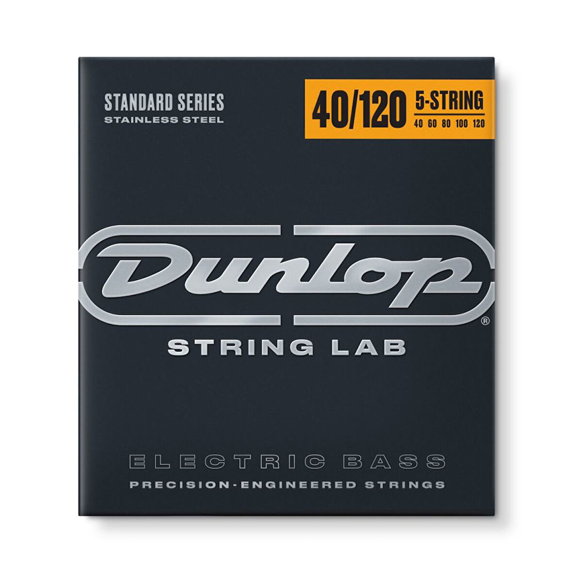 Jim Dunlop DBS40120 Stainless Steel Long Scale 5-Telli Bas Giar Teli (40-120)