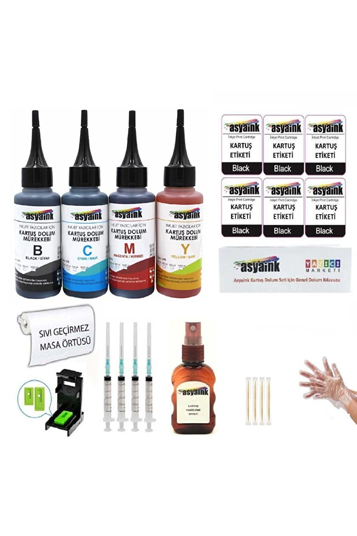 Hp Deskjet D4145/d4155 Muadil Kartuş Dolum Seti 4x100ml