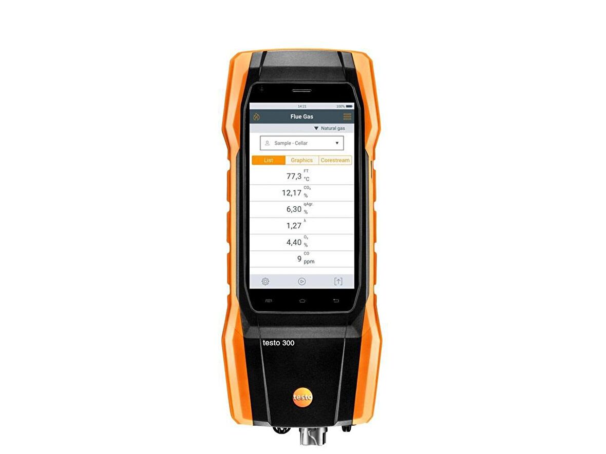 Testo 300 Baca Gaz Analiz Cihazı (Akıllı Dokunmatik Ekran)