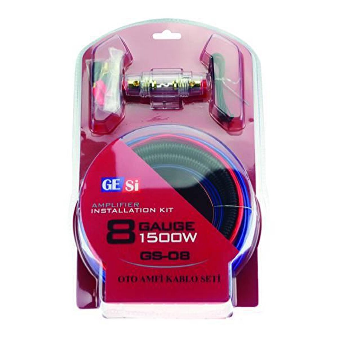 Gesi GS-08 8Ga Oto Amfi Kablo Seti (1500 W)