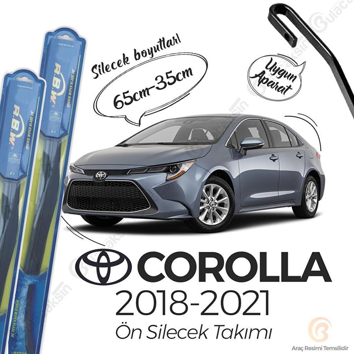 Toyota Corolla Ön Silecek Takımı (2018-2021) RBW Hibrit