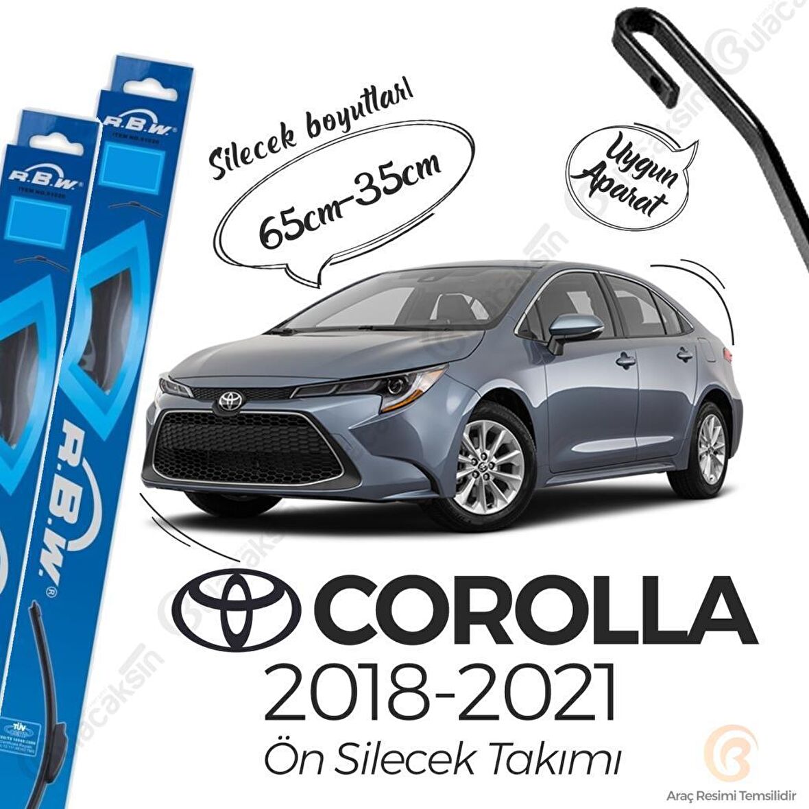 Toyota Corolla Muz Silecek Takımı (2018-2021) RBW