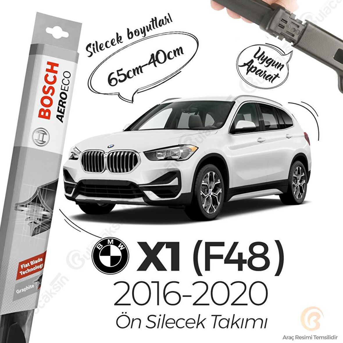 Bmw X1 F48 Muz Silecek Takımı (2016-2020) Bosch Aeroeco