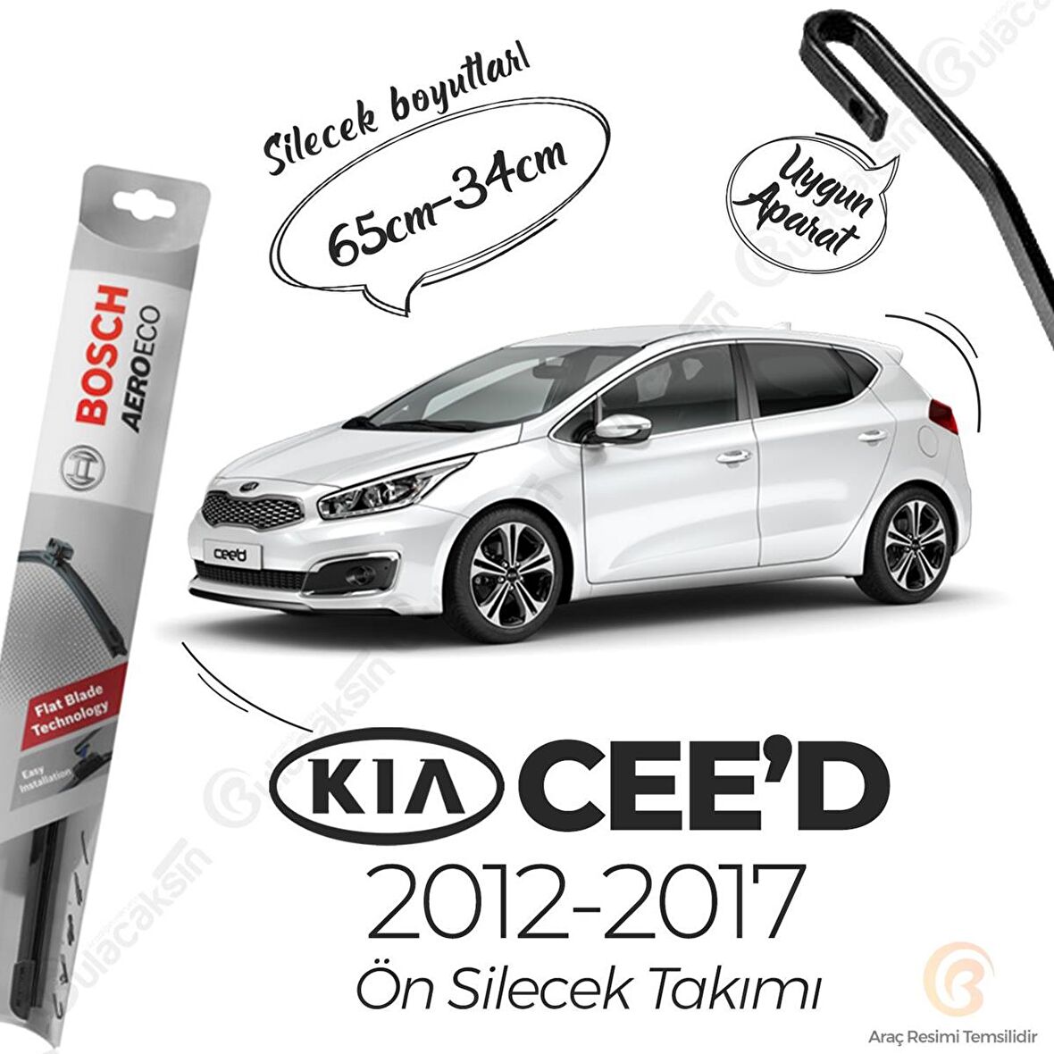 Kia Ceed Muz Silecek Takımı (2012-2017) Bosch Aeroeco