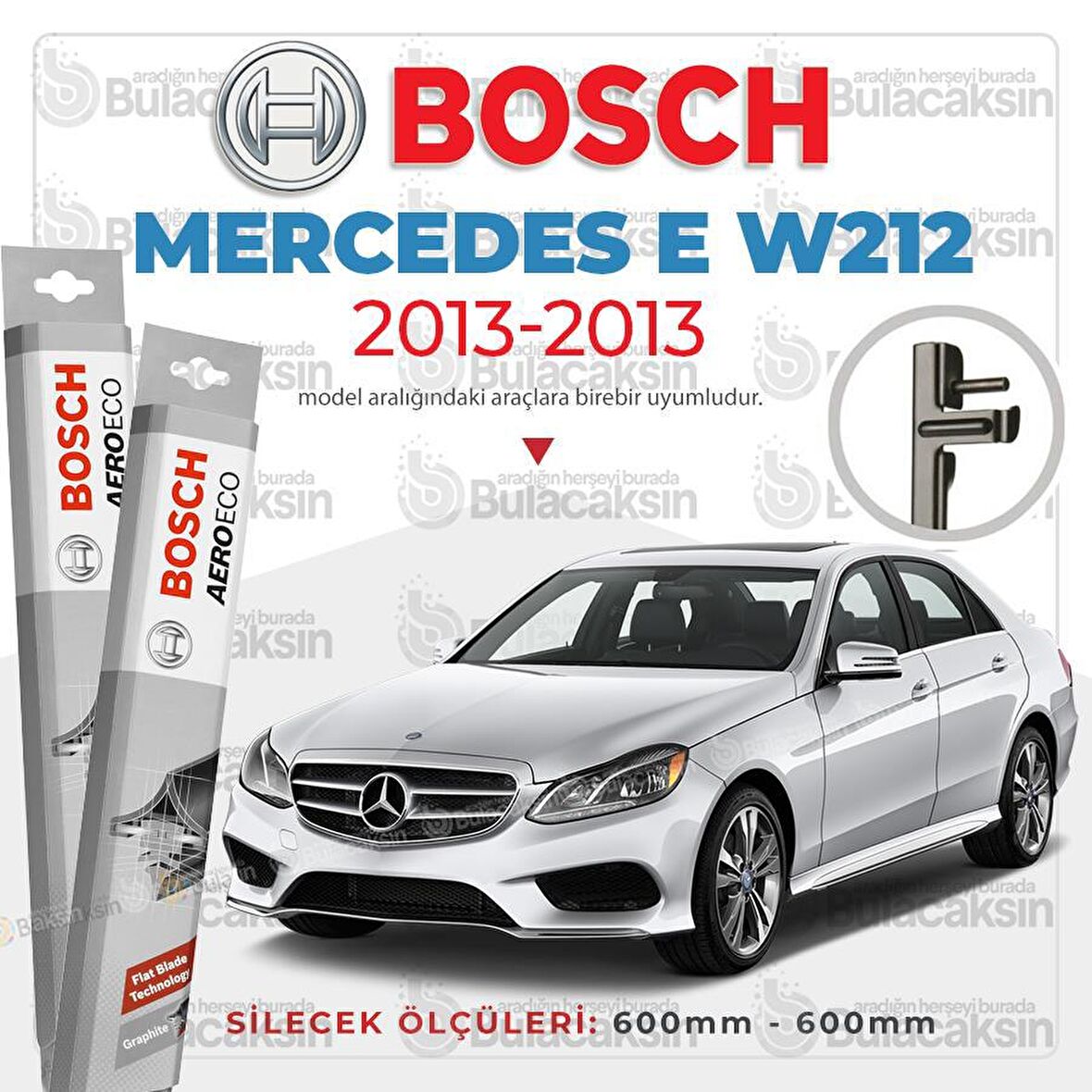 Mercedes E W212 Muz Silecek Takımı (2013-2013) Bosch Aeroeco