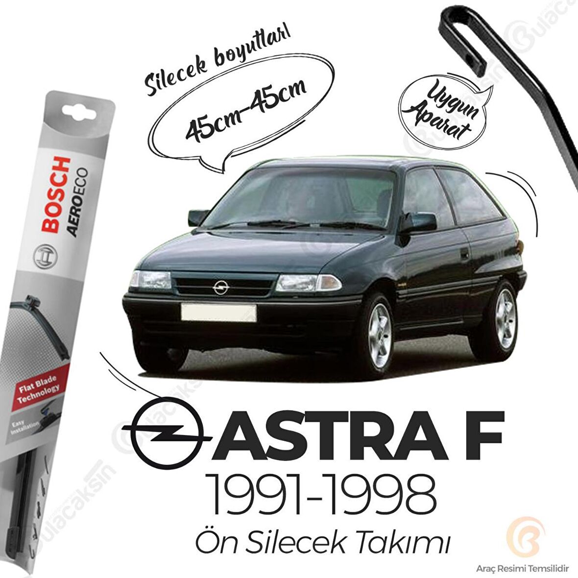 Opel Astra F Muz Silecek Takımı (1991-1998) Bosch Aeroeco