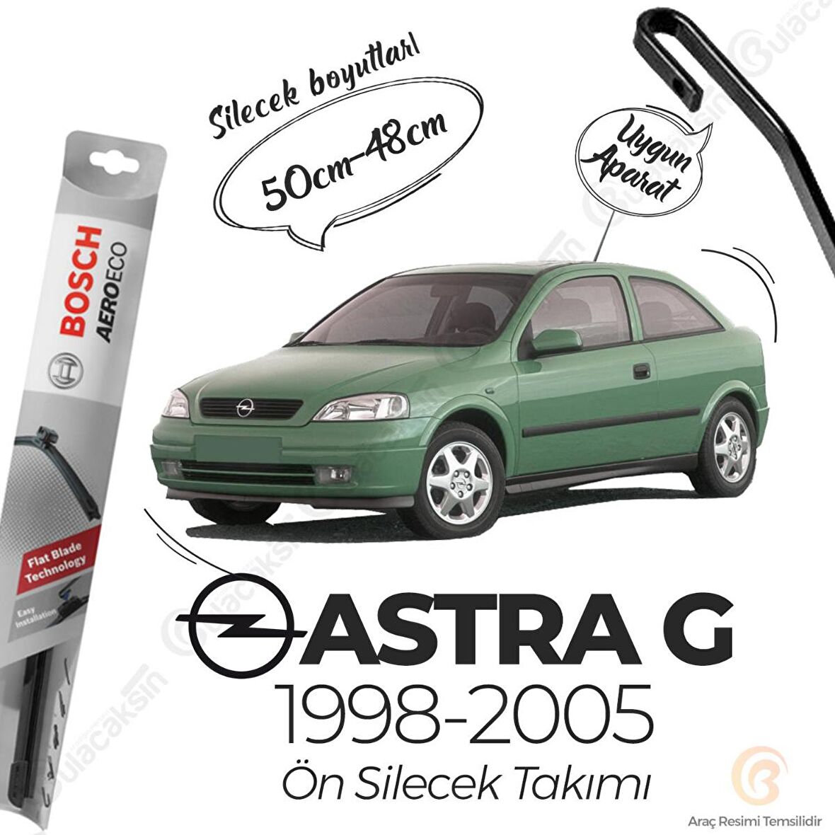 Opel Astra G Muz Silecek Takımı (1998-2005) Bosch Aeroeco