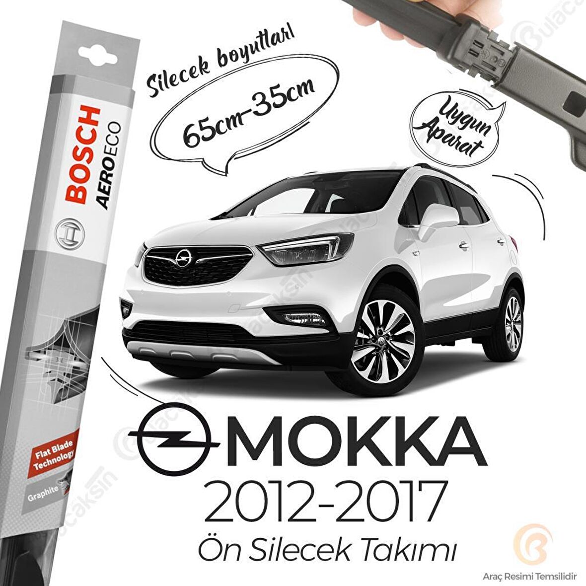 Opel Mokka Muz Silecek Takımı (2012-2017) Bosch Aeroeco