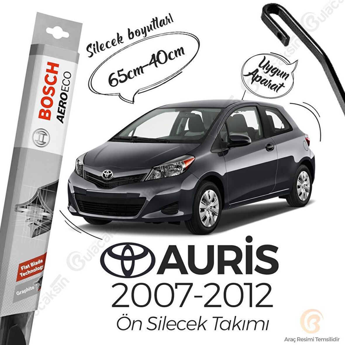Toyota Auris Muz Silecek Takımı (2007-2012) Bosch Aeroeco