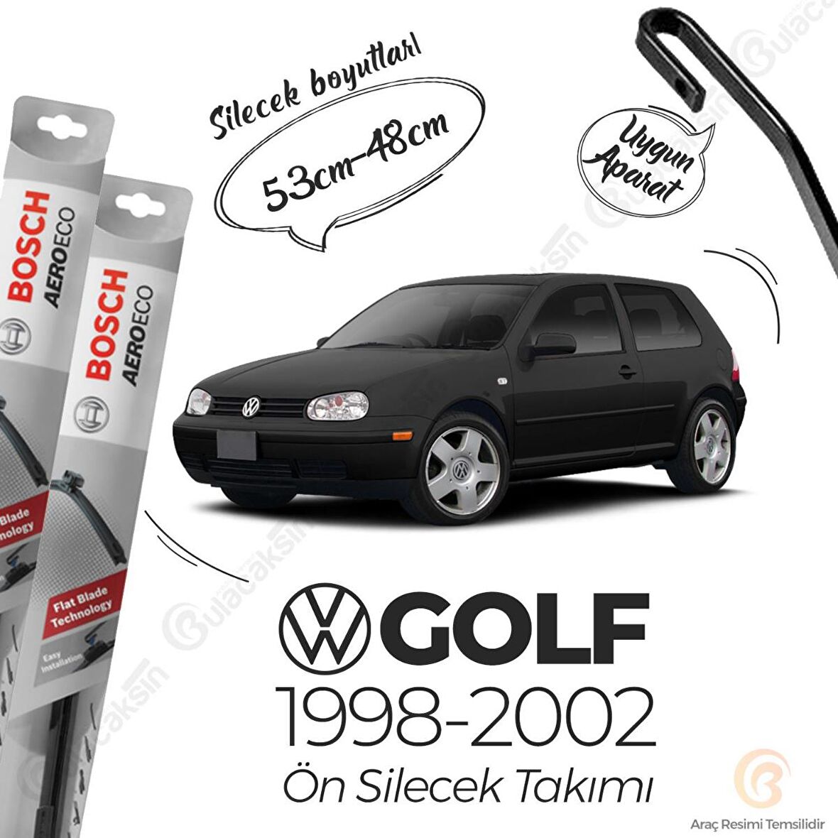 Volkswagen Golf 4 Muz Silecek Takımı (1998-2002) Bosch Aeroeco