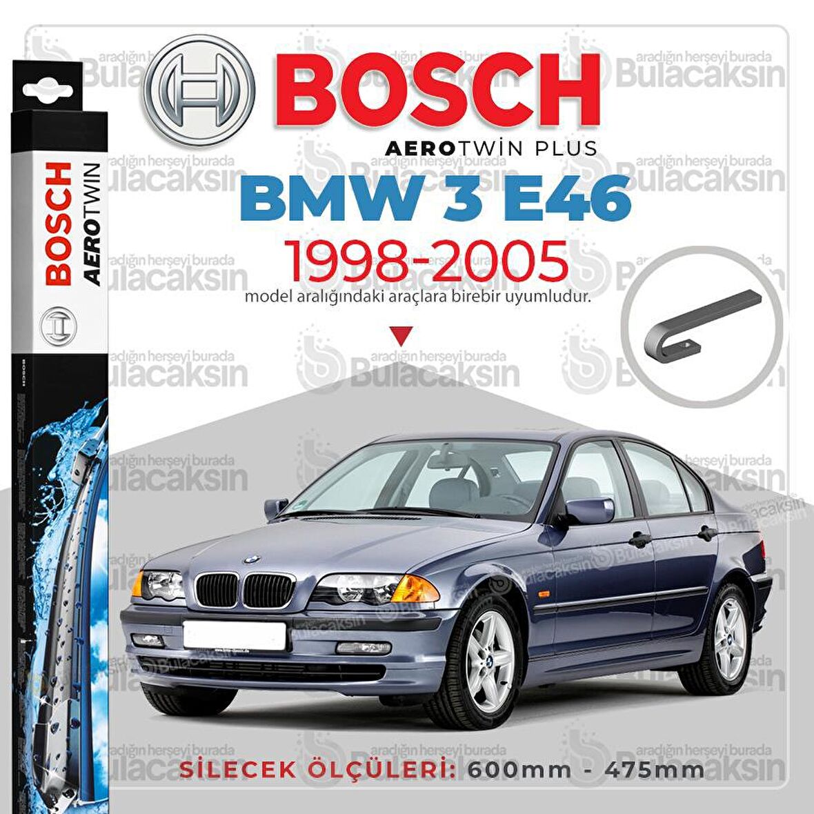 Bmw 3 E46 Muz Silecek Takımı (1998-2005) Bosch Aerotwin