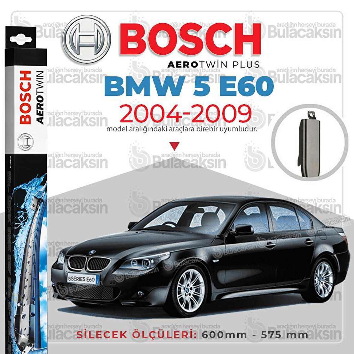 BMW 5 E60 Muz Silecek Takımı (2004-2009) Bosch Aerotwin