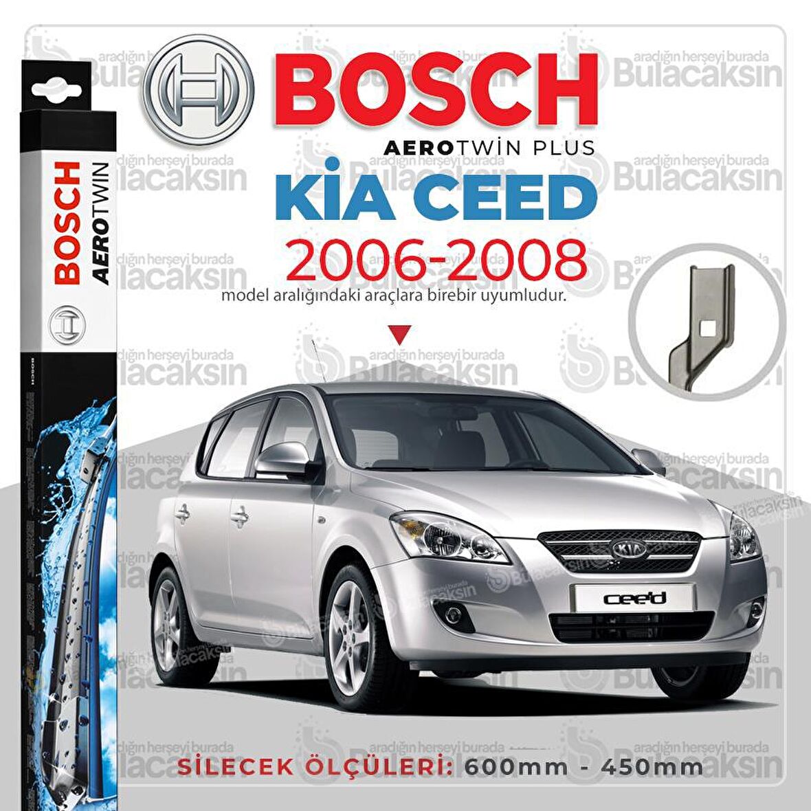 Kia Ceed Muz Silecek Takımı (2006-2008) Bosch Aerotwin