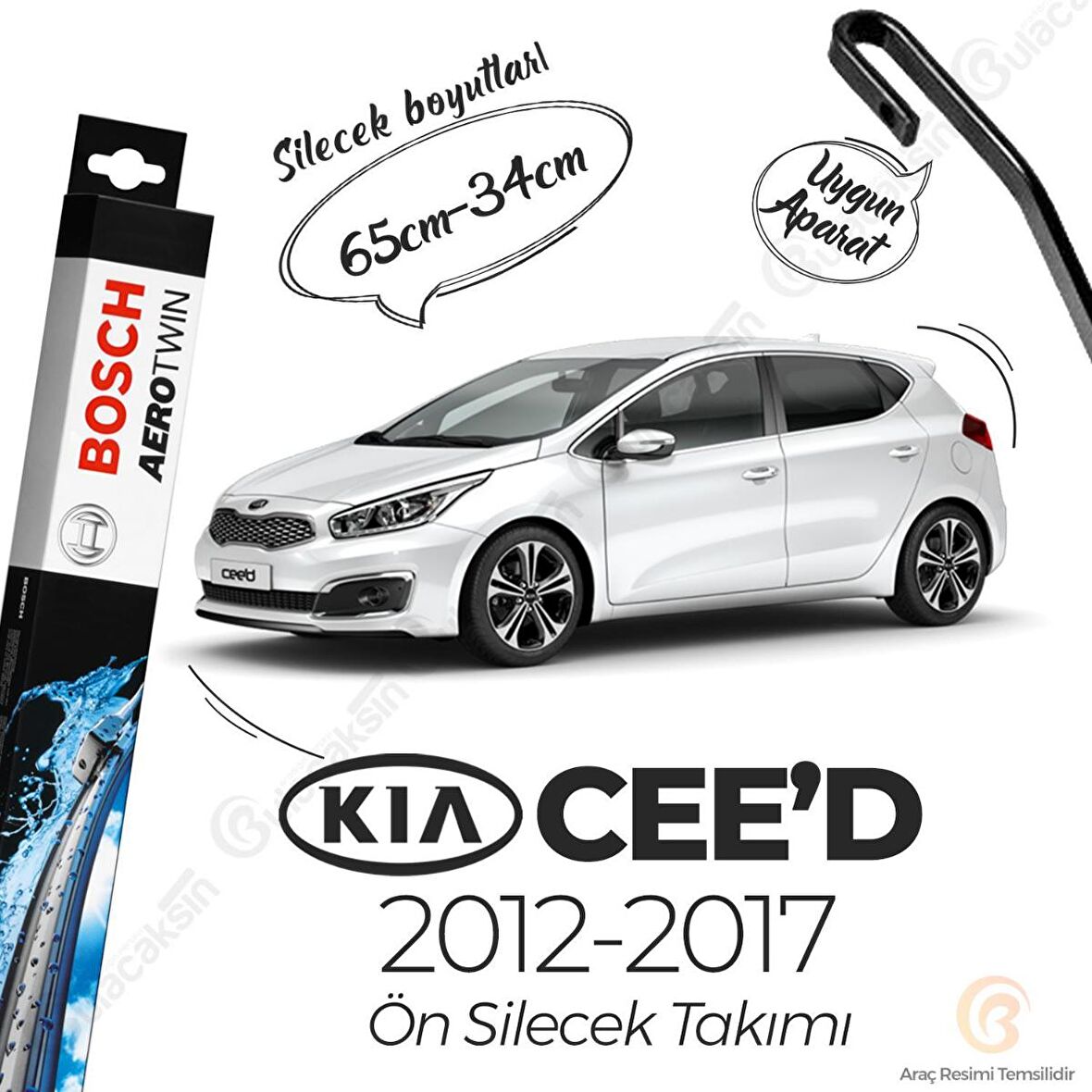 Kia Ceed Muz Silecek Takımı (2012-2017) Bosch Aerotwin