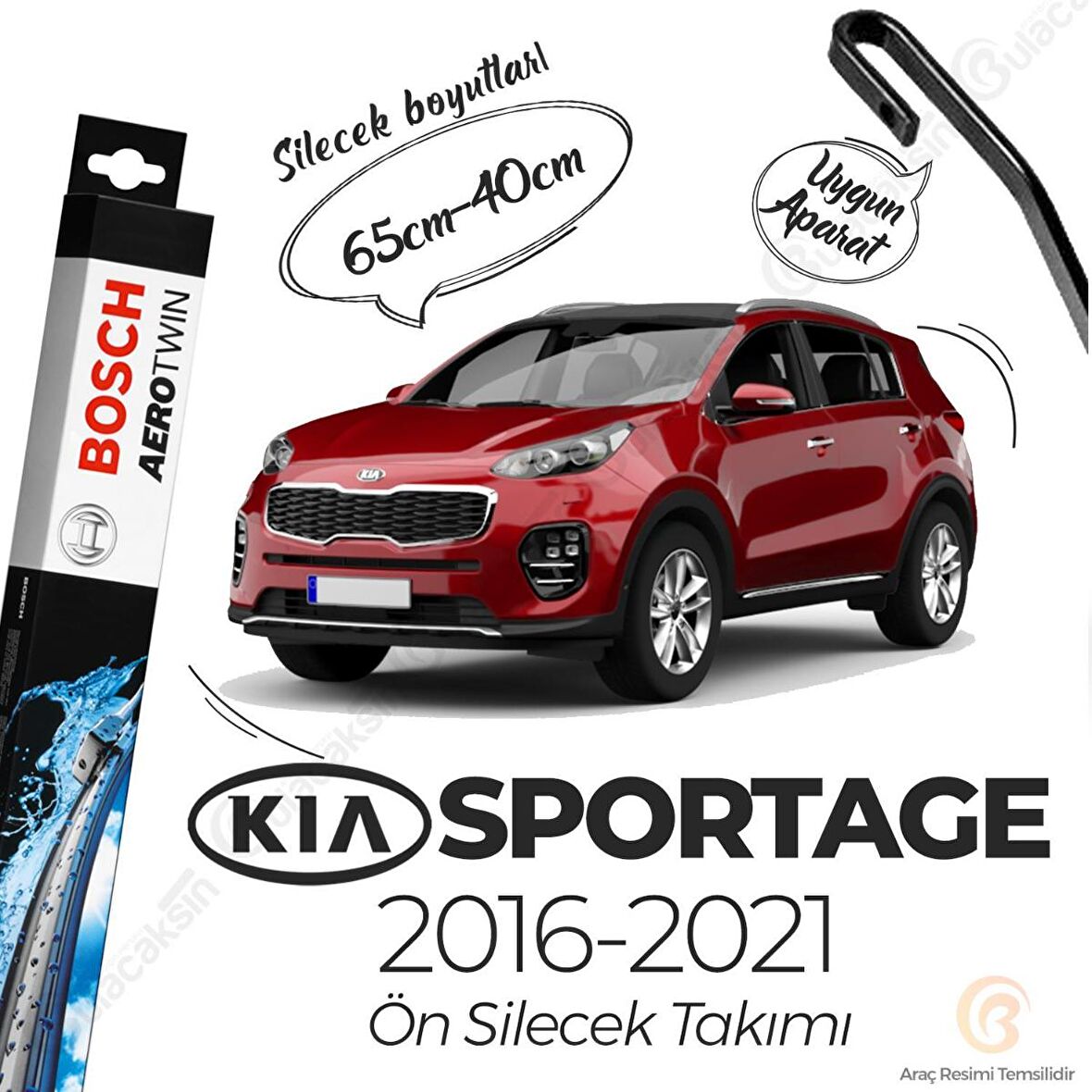 Kia Sportage Muz Silecek Takımı (2016-2021) Bosch Aerotwin