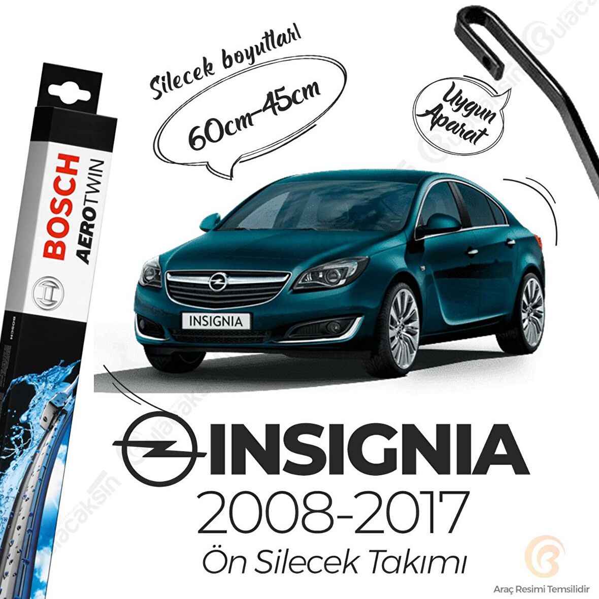 Opel insignia Muz Silecek Takımı (2008-2016) Bosch Aerotwin